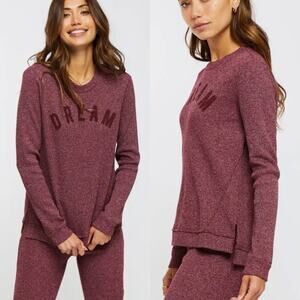 SOL Angeles Medium Anthropologie Evereve Soft Thermal Sweatshirt Pullover DREAM